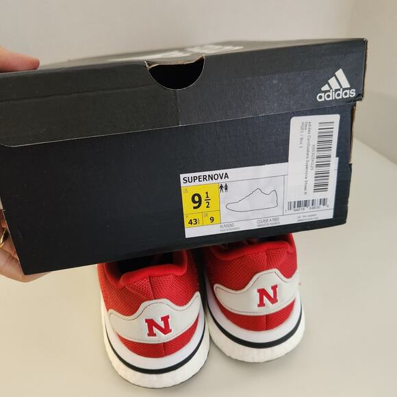 adidas Nebrasca Cornhuskers Supernova Shoes Men\'s, Red, Size 9.5 main image 6